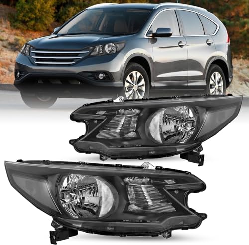 JSBOYAT Headlight Assembly Replacement for 2012-2014 Honda CR-V Front Headlamp Halogen Head Light Lamp W/o Bulbs